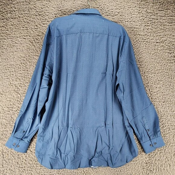 WRK Shirt Mens 19 Blue Long Sleeve 4 Way Stretch Button Up Dress *NWT* - Picture 9 of 14